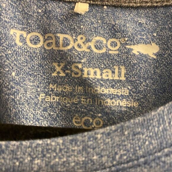 🌞 Toad & Co. WM's Midi Eco Fuera Heather Blue Dress Size XS - Picture 2 of 4